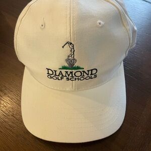Diamond Golf Schools Adjustable White Golf Hat Cap La Mode USA
